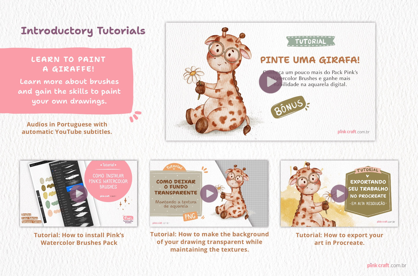 Pink's Watercolor Brushes for Procreate