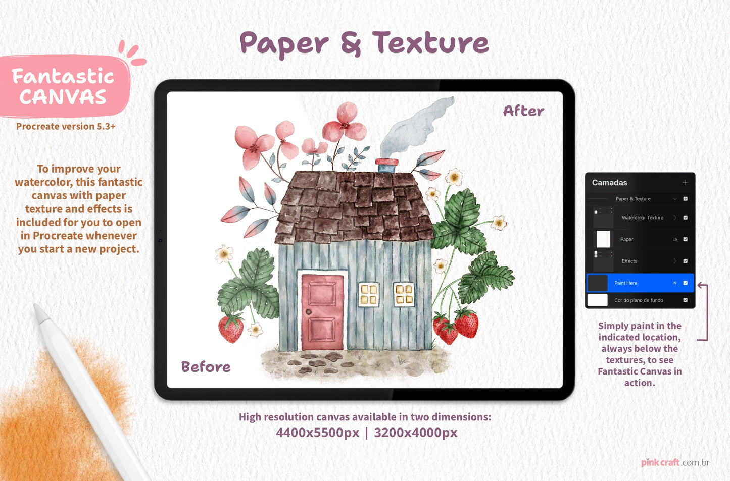 Pink's Watercolor Brushes for Procreate