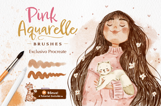 Pink Aquarelle Brushes - Procreate