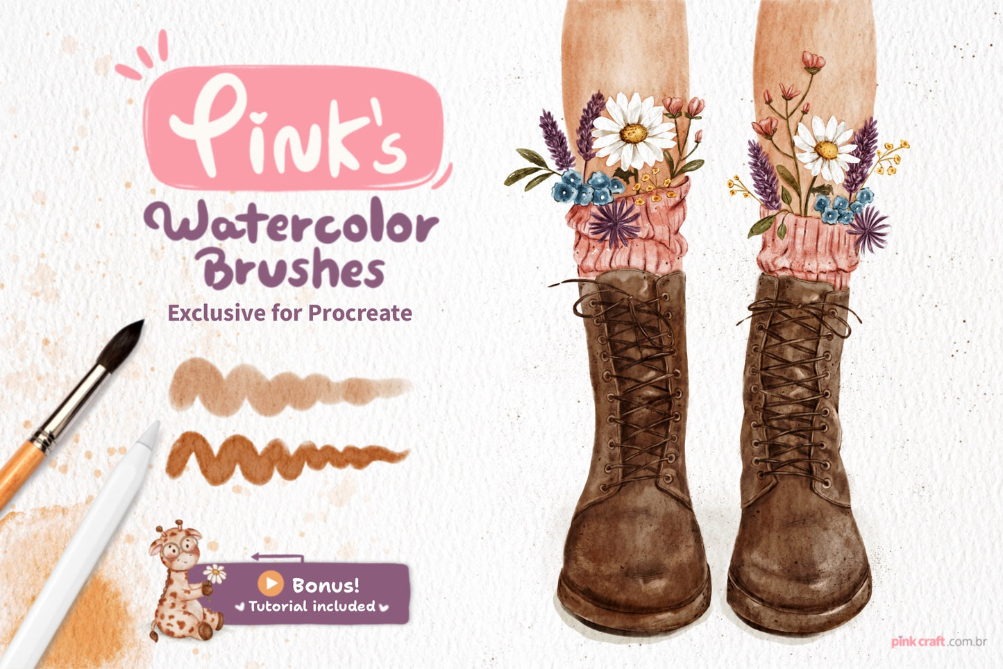 Pink's Watercolor Brushes for Procreate