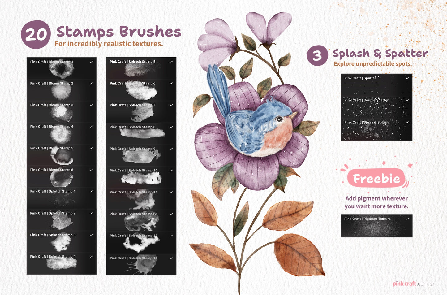 Pink's Watercolor Brushes for Procreate
